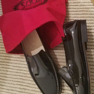 Tod's Black Patent Leather Loafer